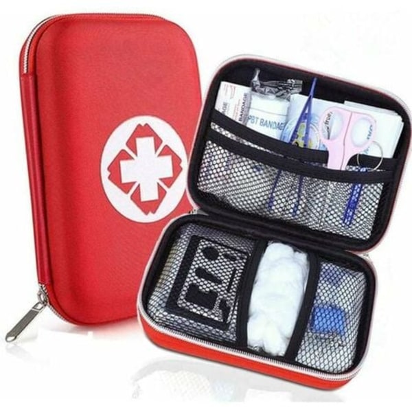 Førstehjælpskasse, Mini Medicinsk Æske, Komplette til Bil, Rejser, Kontor, Vandreture, Sport, Hjem, Forretning (Rød) zhuoxuan 150cm