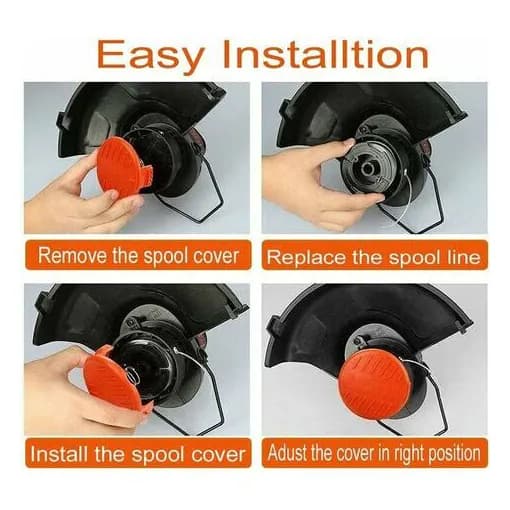 Nylon Linespole Reservedele til Black & Decker A6481 A6485 AF-100 Trimmer (Linelængde 9,14 m Diameter 1,65 mm) (Black & Decker AF-100, 4 stk)