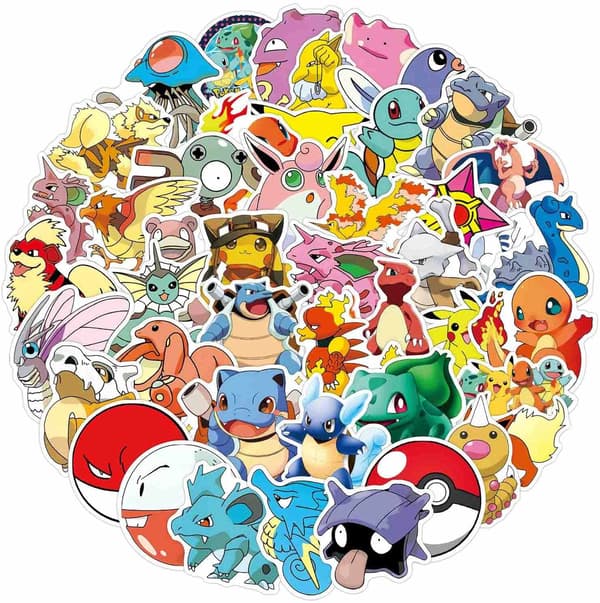 100 tarraa - Pokemon - Sarjakuva Multicolor multicolor