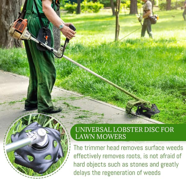 Kompatibelt Weed Eater-hode Darryy gresstrimmerhode universelt trimmerhode stålukeblad 254 x 235 mm trimmerhode for krattkutter