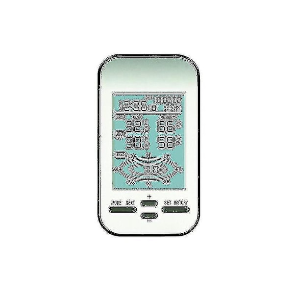Trådløs anemometer med dobbelt montering, vindmåler LCD vejrstation ur vindhastighed retning kulde hjem