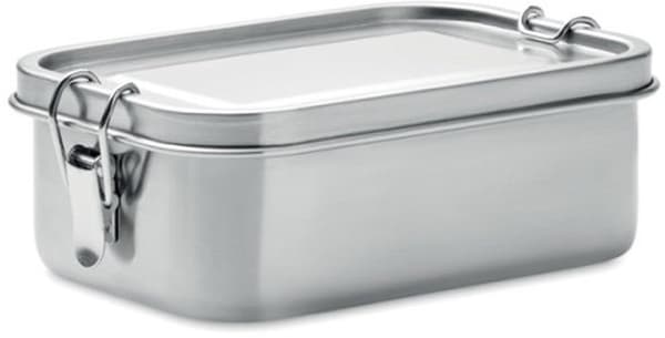 Madkasse i rustfrit stål 1200 ml med skillevæg, Bento-beholder til arbejde, skole, rejser silvery