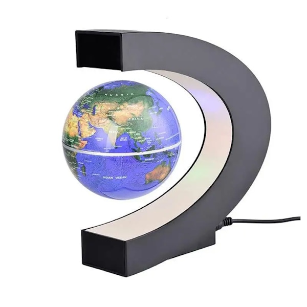 Magnetisk Svevende Globus LED Verdenskart Nyhet Nattlys
