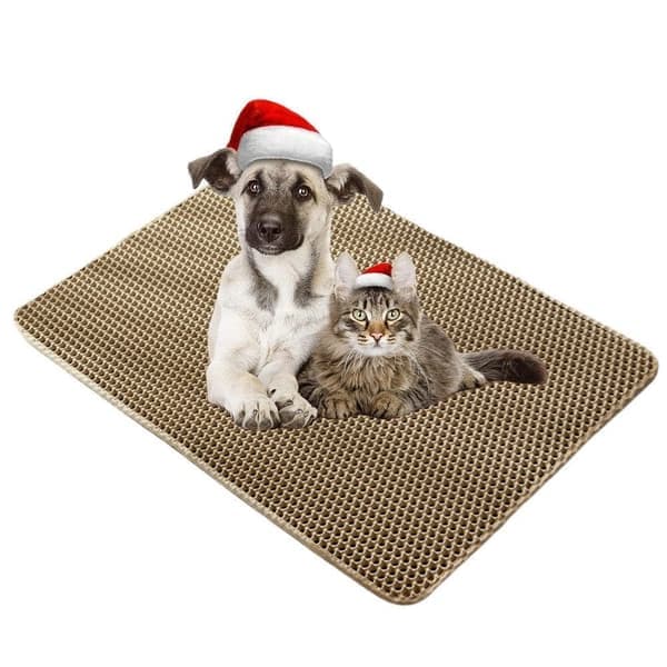 Cat Litter Mat for Cat Litter Box, Multiple Sizes, Non-Slip, Easy to Clean brown 45*30