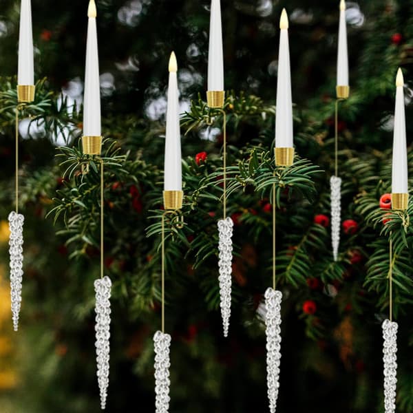 Julgransljus inomhus festlig atmosfär dekoration ljus julgransprydnader Snowflake 6pcs
