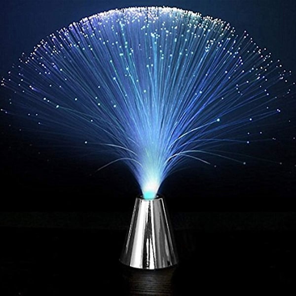 Fiberoptisk lampa med färgväxlande fiberoptisk belysning, batteridriven fiberoptisk fontän nattlampa