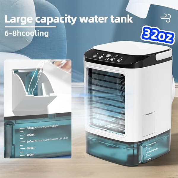 Bærbar Aircondition Ventilator 4-i-1 Mini Personlig AC