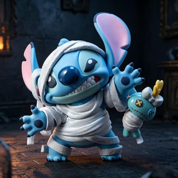 Stitch Funny Diary 2.0 Blind Box-figur, samleobjekt i PVC for skrivebord og bil Random 1