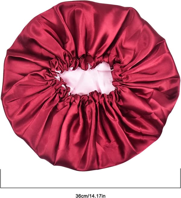 2-pack Satin Hår Bonnet Sovmössa Nattmössa Sovhuvudskydd Elastisk