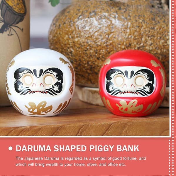 Japansk Lycko-Daruma Figurin Keramisk Daruma Spargris Daruma Prydnad Restaurang Spargris
