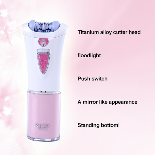 Smooth Glide Epilator Hårfjerning Ansikt Kropp og Ansikts Epilator