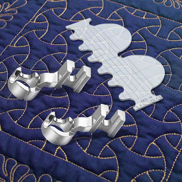 2 st Lågskafts Linjal Quilting Fot Fri Rörelse Set