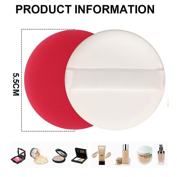 Makeup Pudder Puff Makeup med luftpude, flydende ansigtspudder og concealer, 12, pink og mørkeblå