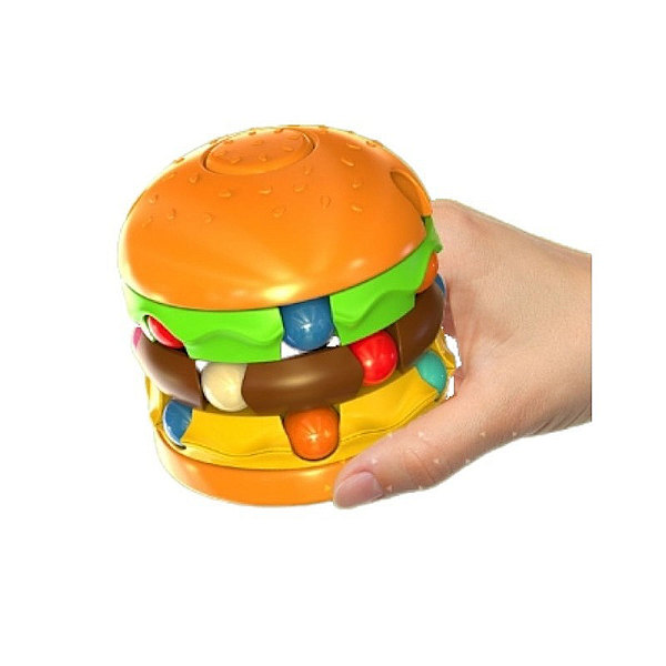 Handhållen Hamburgerpussel - Roterande Kub Fidget Leksak Hamburger+Can