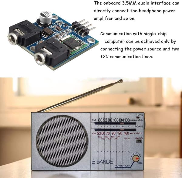 TEA5767 Stereo FM-radiomoduuli 76-108MHZ teleskooppiantennilla Arduinoon