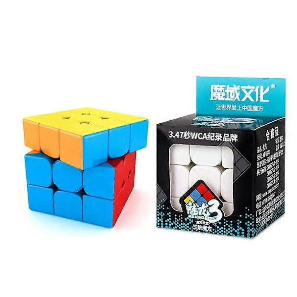 3x3x3 Cubing Classroom Meilong 3x3 Magic Stickerless 3 Lager Speed Cube Professionella Pusselleksaker för Barn[YATOY]