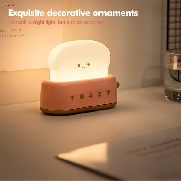 Berøringsaktiveret natlampe til børn - LED toastbrødformet natlampe til børneværelset