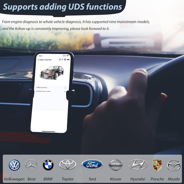 OBD2 Scanner Auto Code Reader med Bluetooth Køretøjskodeaflæser Auto Scanner ABS SRS Transmissionsdiagnoseværktøj