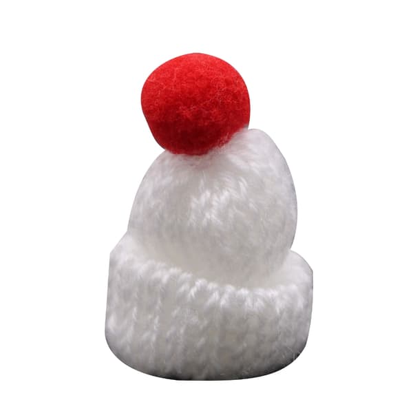 Samling av 10 mini strikkede luer for DIY håndverksdekorasjoner yellow 0.03