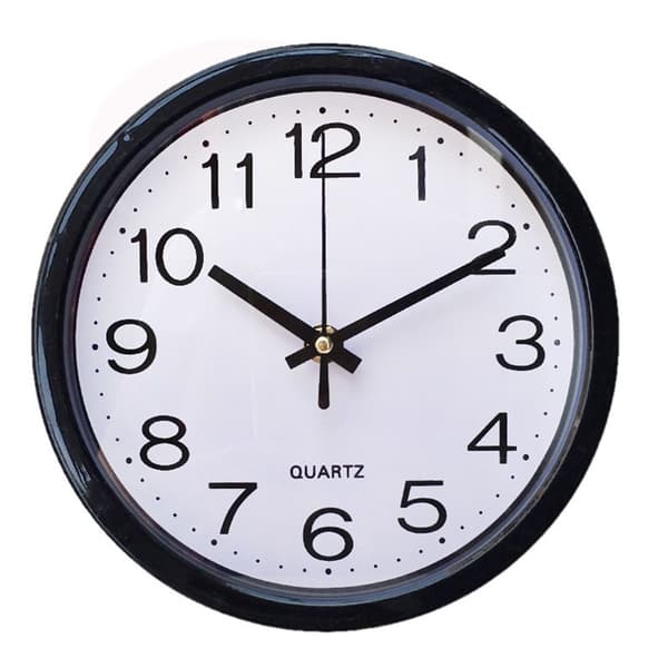 Rund vægur 8 tommer 20 cm SVART (sort)