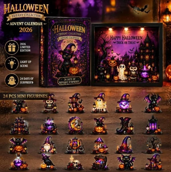 Halloween Tiffany Style Adventskalender Nedräkning Blind Box Tiffany 26*18*3CM
