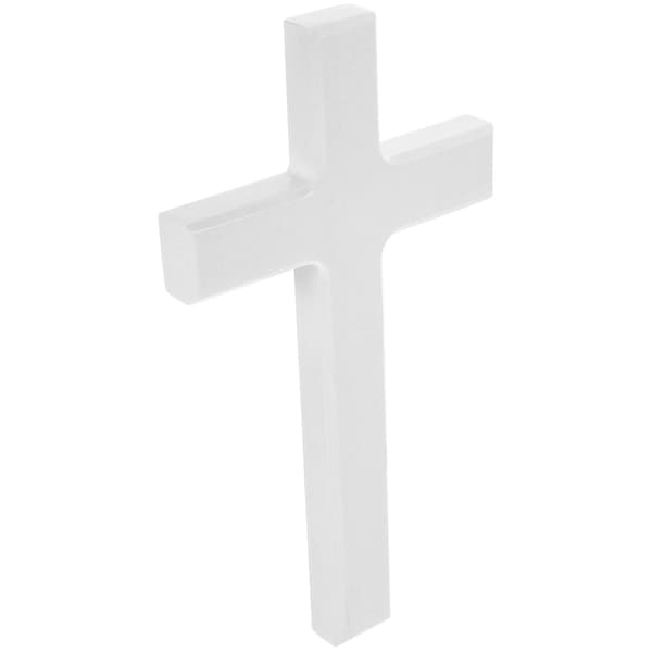 Stor Väggkors Vit Träväggkors Religiös Symbol Sovrum 21.00X11.40X1.50CM 1st