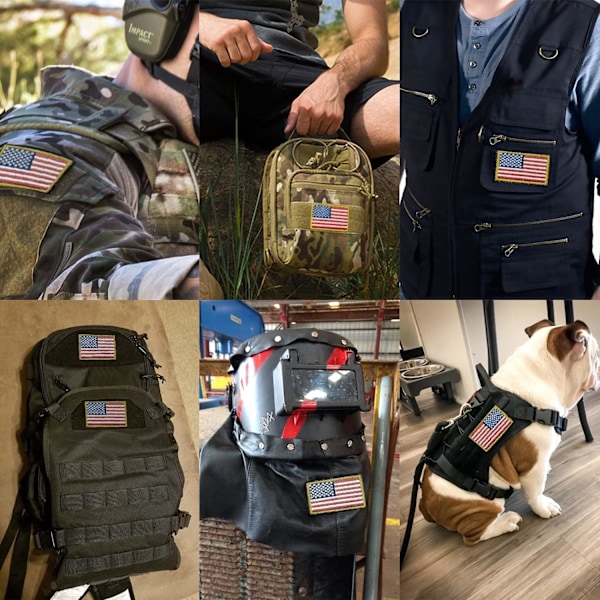 Maverick Amerikanska Amerikanska Flagga Stryk-på Sy-på Märken (11-Pack)