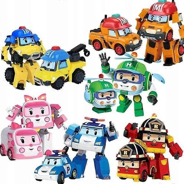 Robocar Roy Helly Poli Amber Sett med 6 Jeg anbefaler