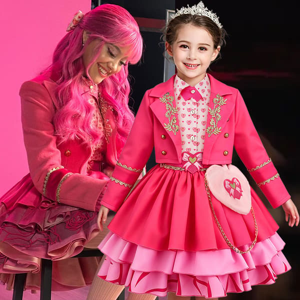 Lyserød Halloween Kjolesæt Med Taske Til Børn Performance Kostume D1639 Pink 100cm