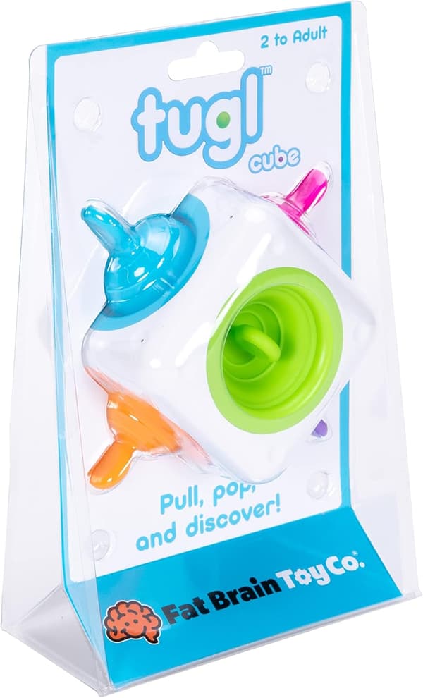 Fat Brain Toys Tugl Cube - Pop-kub för småbarn, barn, tonåringar, vuxna
