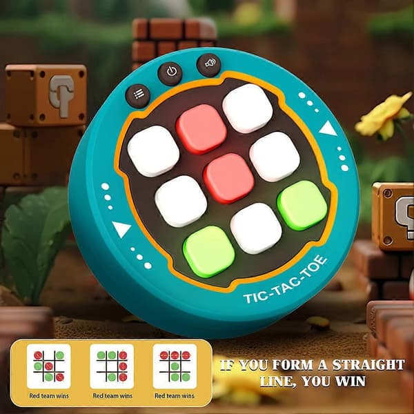 Tic-Tac-Toe Bolt-Spil Bærbart Elektronisk Hjernetræning Tænketræningsbrætspil til Børn