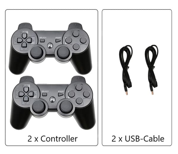 2-pakning - Trådløs kontroller - Kontroller kompatibel med PS3 500 2-Pack