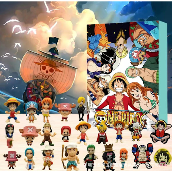 One Piece Actionfigur Modelleksag Julekalender 2024 24 Dage Nedtælling Blind Box Overraskelsesgaver