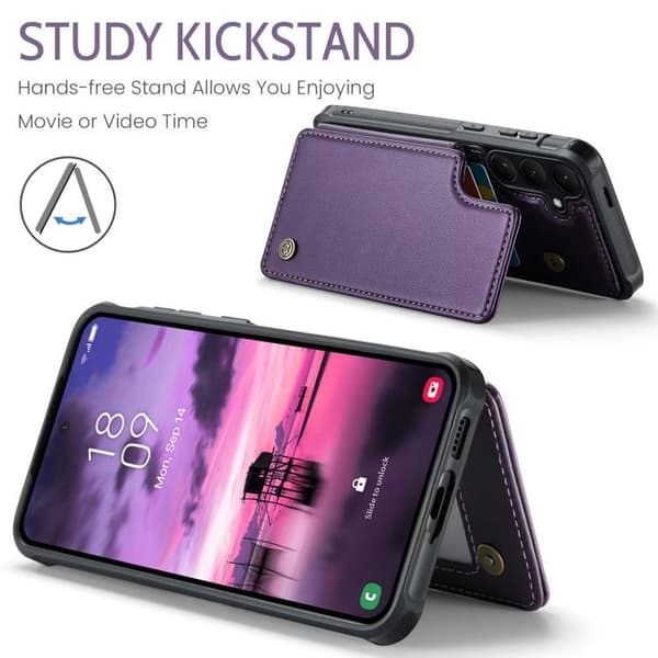 Samsung Galaxy S26 5G Case with Card Slot RFID Protection Purpur