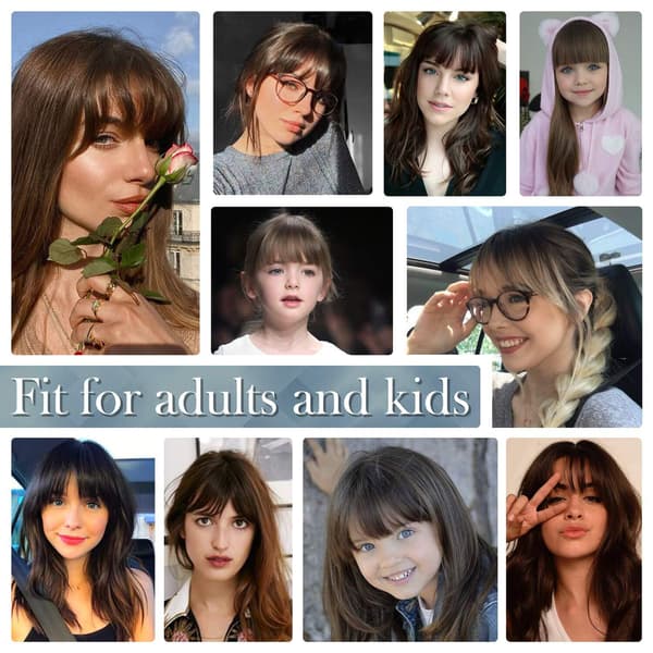 Äkta hår Clip in Bangs, Falska Bangs Hår Clip on Bangs för Kvinnor Yellow
