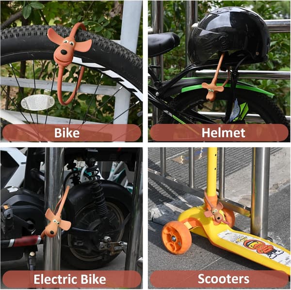 Cykelkabellås med silikoneovertræk 60 cm til cykler, døre, skateboards og mere brun