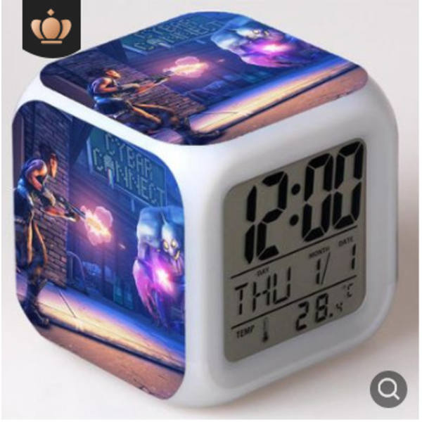 Fargerik lysende vekkerklokke 3
