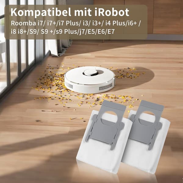 10 støvsugerposer for IRobot Roomba i7/i7+/i3/i3+/i4/i4+/i6/i6+/i8/i8+/S9/S9+/j7/j7+/E5/E6/E7 erstatningspose for IRobot Roomba i7 tilbehør