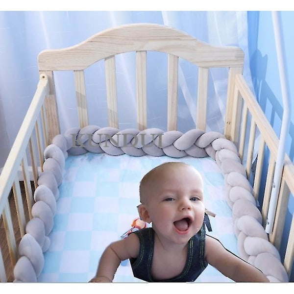 RL Baby Vävd Knuten Boll Kudde Twist Fläta Baby Sova Stötfångare Dekoration Sängomgärdning