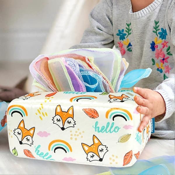Baby Tissue Box Legetøj Interaktiv Baby Sensorisk Boks Til Førskolebørn