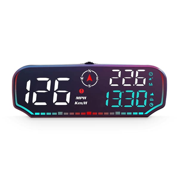 Bil Head Up Display GPS Digitalt speedometer med Overhastighet Tretthetsalarm MPH Speedometer Kompass Høyde for Enhver Bil
