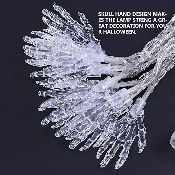 Halloween-aurinkopaneelit -kallokäsilamppu 5 metriä 20 LED-valosarja koristeluun