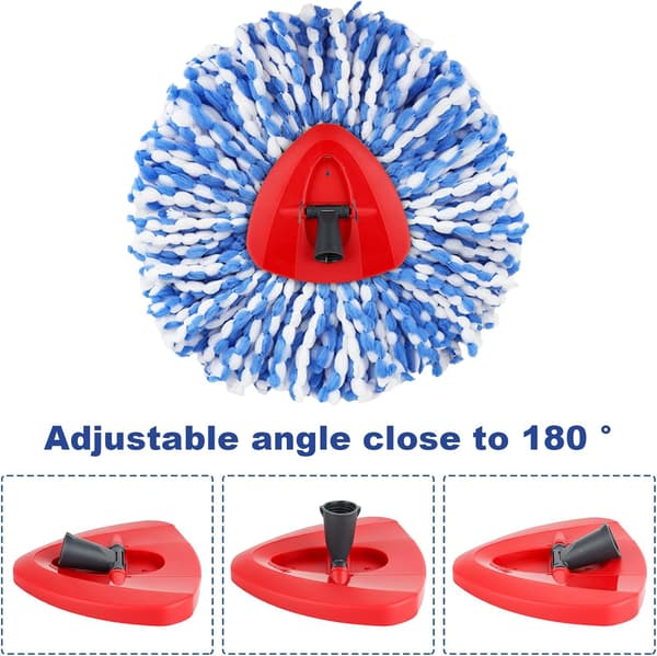 H2PrO Mopphoder med Spinnmoppbunn Kompatibel med Vilar H2Pro RinseClean Mopp Erstatningspåfyll 3-pakning Mikrofibermoppkluter og 1