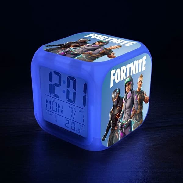 Färgglad väckarklocka med ljuseffekter för sovrummet - Anime-inspirerad design 15