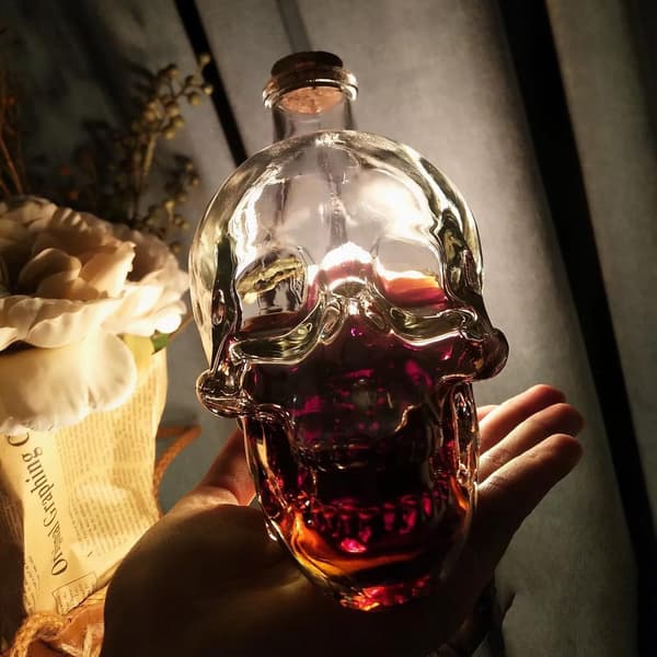 Whiskeykaraff - konststaty 750 ml glasvinflaskor med träproppar, klara flaskor för mousserande vin, kefir, matförvaring, läckagesäker
