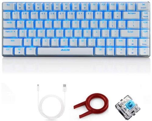 FELICON Ajazz AK33 Trådbundet Mekaniskt Gamingtangentbord, Vit LE