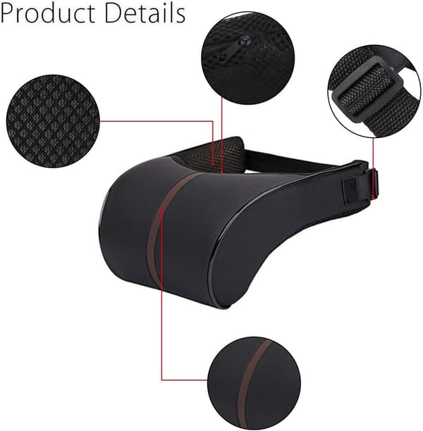 Nackkudde för bil Nackstödskuddar Nackstöd för bilbarnstol PU Mjukt läder Memory Foam Bil Nackkuddar