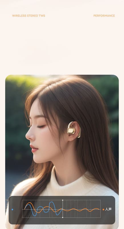 M62 Bluetooth trådlöst headset: vattentätt öronfäste, brusreducering, lång batteritid, höghastighets Bluetooth 5.3-kärna