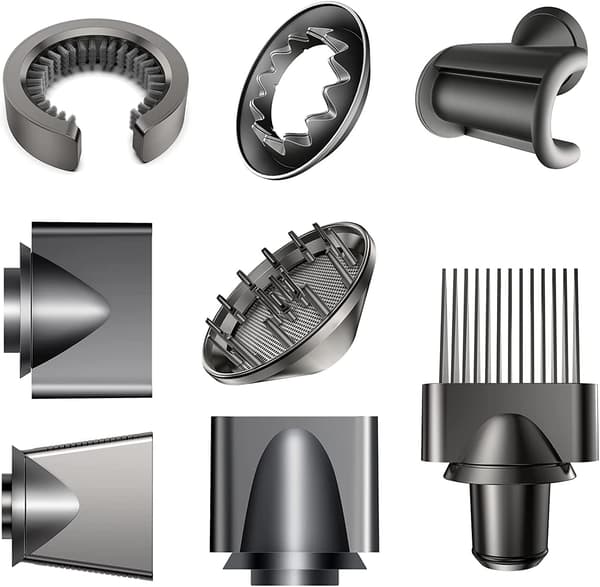 Kompatibel 8 STK Diffuserdyse for Dyson Airwrap Hårføner Tilbehør Dysfester for Dyson med Diffuserdyse Myk Glatt