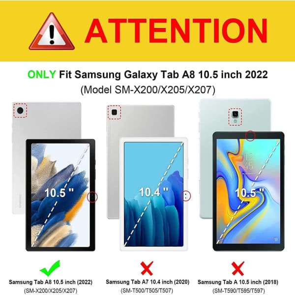 Tangentbord til Samsung Galaxy Tab A8 10,5\" 2021 (SM-X200/X205/X207)